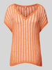 Soyaconcept Strickshirt mit V-Ausschnitt Modell 'Eman' Orange