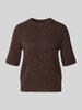 OPUS Regular Fit Pullover mit Woll-Anteil Modell 'Pimota' Dunkelbraun
