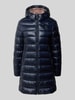Blauer USA Płaszcz z efektem pikowania z wzór z logo model 'Adelaide' Granatowy
