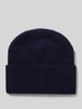 Knowledge Cotton Apparel Beanie mit Label-Detail Marine