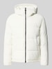 Strellson Kurtka pikowana o kroju regular fit z kapturem model ‘SMOOTH’ Złamany biały