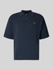 BLKVIS Regular Fit Strick-Poloshirt mit Label-Stitching Dunkelblau