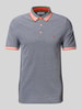 Jack & Jones Regular fit poloshirt met labelstitching, model 'PAULOS' Marineblauw