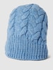 Seeberger Beanie mit Zopfmuster Modell 'Beanie mit Zopfstrickmuster' Ozean Blau