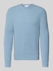FTC Cashmere Strickpullover aus Kaschmir mit Rundhalsausschnitt Hellblau