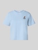 s.Oliver RED LABEL męski t-shirt o kroju regular fit z czystej bawełny Jasnoniebieski