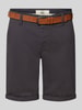 Redefined Rebel Regular Fit Chino-Shorts mit Gürtel Modell 'MIKE' Anthrazit