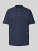 MCNEAL Regular fit poloshirt met korte knoopsluiting Donkerblauw gemêleerd