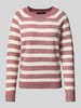 Vero Moda Regular Fit Pullover mit Rippbündchen Modell 'DOFFY' Rostrot