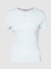 Tommy Jeans T-shirt met labelstitching Bleu