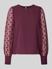 Vero Moda Bluzka o kroju regular fit z bufiastymi rękawami model ‘MALVA’ Bordowy