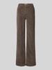 NOISY MAY® Wide Fit Cordhose aus elastischem Baumwoll-Mix Modell 'YOLANDA' Mittelbraun Mel