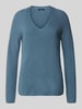 Zero Strickpullover mit V-Ausschnitt Hellblau
