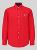 Polo Ralph Lauren Freizeithemd aus reiner Baumwolle mit gesticktem Motiv-Detail Rot