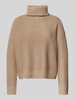 Vero Moda Regular Fit Rollkragenpullover aus Baumwoll-Mix Modell 'OMEGA' Taupe