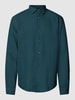 MCNEAL Freizeithemd mit Label-Stitching Petrol