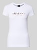 ARMANI EXCHANGE T-shirt z detalem z logo Biały