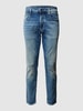 G-Star Raw Jeansy o kroju straight tapered fit z dodatkiem streczu model ‘3301’ Jeansowy niebieski