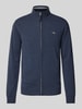 Gant Gebreid jack met ritssluiting Marineblauw gemêleerd