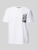 BOSS Green T-Shirt mit Motiv-Print Weiss