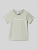 CHAMPION T-Shirt mit Label-Print Schilf