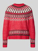 Christian Berg Woman sweter z dzianiny o kroju regular fit z dodatkiem wełny Czerwony