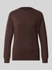 ONLY Regular Fit Pullover mit Rundhalsausschnitt Modell 'RICA' Schoko Melange