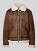 Jack & Jones Jack met platte kraag, model 'COLE AVIATOR' Donkerbruin