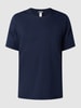 Hanro T-shirt van single-jersey Donkerblauw