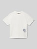 Garcia T-Shirt mit Label-Print Offwhite