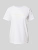 comma T-Shirt mit Motiv-Print Offwhite