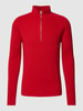 s.Oliver RED LABEL Strickpullover mit Troyer-Kragen in unifarbenem Design Rot