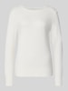Christian Berg Woman Regular fit gebreide pullover van viscosemix met boothals Offwhite