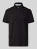 Tommy Hilfiger Regular Fit Poloshirt mit Logo-Stitching Black