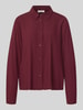 Marc O'Polo Denim Regular fit overhemdblouse van pure viscose Bordeaux