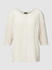 Marc Cain T-shirt met V-hals Zand