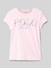 Polo Ralph Lauren Teens T-Shirt mit Logo-Detail und Rundhalsausschnitt Pink
