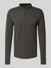 Christian Berg Men Slim Fit Poloshirt mit Logo-Stitching Anthrazit