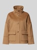 Gant Cropped Jacke mit Stehkragen Camel