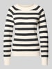 VERO MODA Regular Fit Pullover mit Streifen Modell 'DOFFY' Black