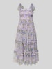 LACE & BEADS Cocktailkleid mit Karree-Ausschnitt Flieder