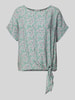 Christian Berg Woman Relaxed Fit Bluse mit Knotendetail Helltuerkis