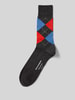 Burlington Socken mit Label-Detail Modell 'MANCHESTER' Anthrazit