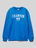 CHAMPION Sweatshirt mit Label-Print Royal