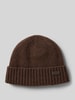 Barbour Beanie van wolmix, model 'CARLTON' Middenbruin
