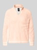 Marc Cain Strickpullover mit Stehkragen und V-Ausschnitt Apricot