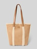 Barts Tote bag met labeldetail, model 'Aedey' Lichtbruin