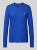 Polo Ralph Lauren Shirt met lange mouwen en labelstitching Donkerblauw