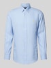 Polo Ralph Lauren Koszula lniana o kroju custom fit z wyhaftowanym logo Błękitny