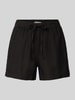 Only Loose Fit Shorts aus Viskose-Leinen-Mix Modell 'CARO' Black